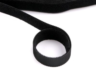 Nízkoprofilový suchý zip šíře 15 mm oboustranný, pro domácnost a zahradu{% if variant.name %} – 2 černá{% endif %}