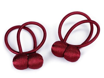 Dekorační úvaz / šňůra na závěsy s magnetem 2 kusy{% if variant.name %} – 4 bordó{% endif %}
