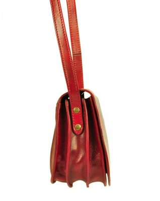 Kožená crossbody dámská kabelka Enila I Fratelli burgundská červená – fotka 2