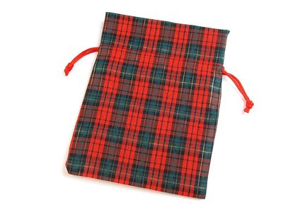 Dárkový vánoční pytlík 13,5x18 cm káro s lurexem{% if product.brand.name %} – Stoklasa{% endif %}