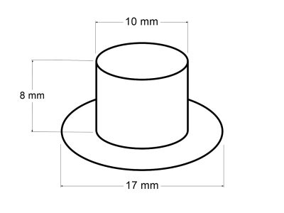 Průchodky s podložkou vnitřní Ø10 mm / vnější Ø17 mm 20 párů – fotka 1