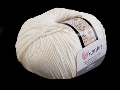 Pletací příze Gina / Jeans 50 g{% if variant.name %} – 2 (03) krémová světlá{% endif %}