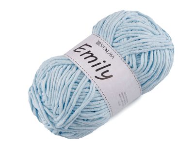 Pletací žinylková příze Emily 100 g - 12 (14) modrá světlá