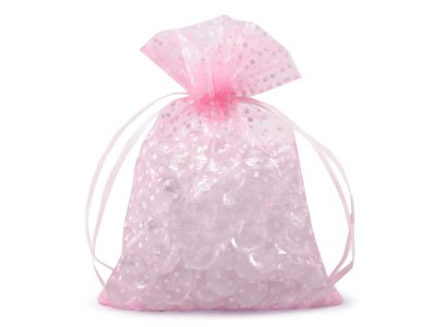 Dárkový pytlík puntíky 13x18 cm organza 2 kusy{% if variant.name %} – 6 růžová sv.{% endif %}