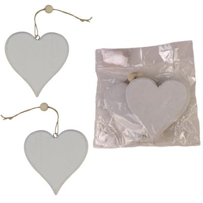 Dekorace srdce, 2ks D4082-01 - 12 x 12 x 1.50 cm{% if product.brand.name %} – Morex{% endif %}
