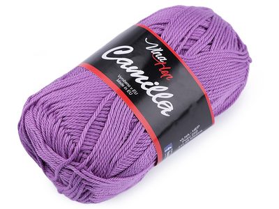 Bavlněná pletací příze Camilla 50 g{% if variant.name %} – 8 (8055) fialová tmavá{% endif %}