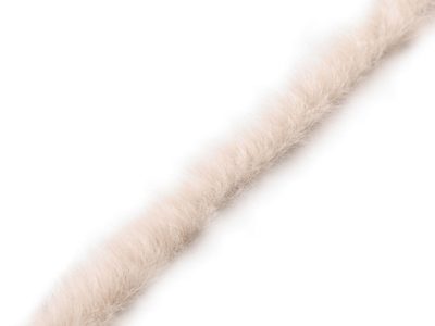 Oděvní / dekorační kožešinový proužek šíře 1,5 cm{% if variant.name %} – 2 krémová světlá{% endif %}