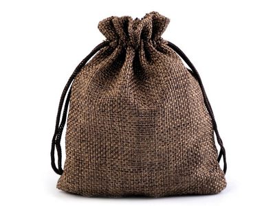 Dárkový pytlík 10x12 cm imitace juty{% if variant.name %} – 2 hnědá tmavá{% endif %}