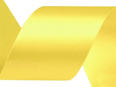 Atlasová stuha šíře 50 mm návin 22,5 metru{% if variant.name %} – 15 žlutá světlá{% endif %}