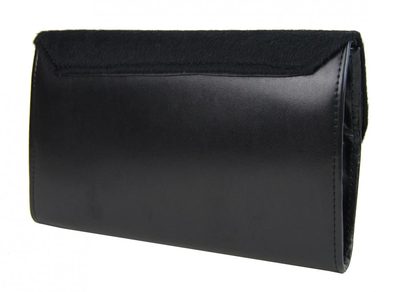 Černá matná chlupatá společenská clutch kabelka SP102 GROSSO – fotka 2