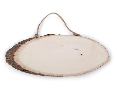 Dřevěný ovál / cedulka s kůrou k dotvoření{% if product.brand.name %} – Stoklasa{% endif %}