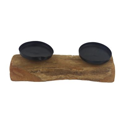 Svícen na 2 svíčky D6599 - 24 - 27 x 7 - 8 x 5 - 8 cm{% if product.brand.name %} – {% endif %}