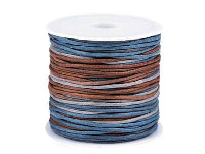 Šňůra bavlněná Ø1 mm multicolor návin 20 metrů{% if variant.name %} – 2 modrá hnědá{% endif %}