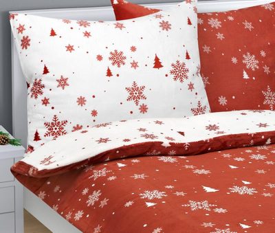 Povlečení MIKROFLANEL Terrakota,Bílá 95/269 140x200, 70x90 cm – fotka 2