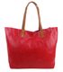 Velká červená shopper dámská taška s crossbody uvnitř