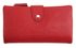 Prakticky prostorná rozložitelná červená dámská peněženka se stříbrnými doplňky