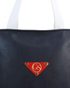 Velká modrá měkká shopper dámská kabelka s látkovými uchy S211