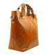 Velká kožená dámská shopper kabelka červená