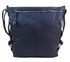 Moderní velká crossbody kabelka 74-MH metalická modrá