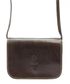 Kožená malá dámská crossbody kabelka tmavě hnědá