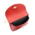 Kožená malá dámská crossbody kabelka na řetízku červená