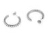 Náušnice kruhy z nerezové oceli s broušenými kamínky
