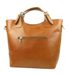 Velká kožená dámská shopper kabelka červená