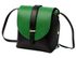 Kožená moderní malá dámská crossbody kabelka černá / zelená