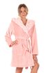 Krátký dámský župan s kapucí Flora růžová perla 48 56 3050