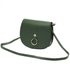 GREGORIO Kožená dámská crossbody kabelka tmavě zelená