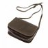 Kožená malá dámská crossbody kabelka tmavě hnědá