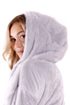 Krátký župan s kapucí Lilly extra one size světle šedý 33 20 9151