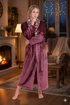 Župan s límcem Flora mauve wine 25 56 4853