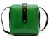 Kožená moderní malá dámská crossbody kabelka černá / zelená