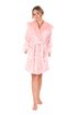 Krátký dámský župan s kapucí Flora růžová perla 48 56 3053