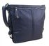 Moderní velká crossbody kabelka 74-MH metalická modrá