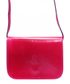 Kožená malá dámská crossbody kabelka fuchsiová růžová