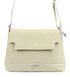 MiaMore Kožená crossbody dámská kabelka béžová 01-017