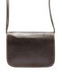 Kožená malá dámská crossbody kabelka tmavě hnědá