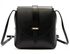Kožená moderní malá dámská crossbody kabelka černá