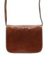 Kožená malá dámská crossbody kabelka tmavě modrá