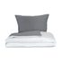 Saténové povlečení LUXURY COLLECTION tmavě šedé/bílé