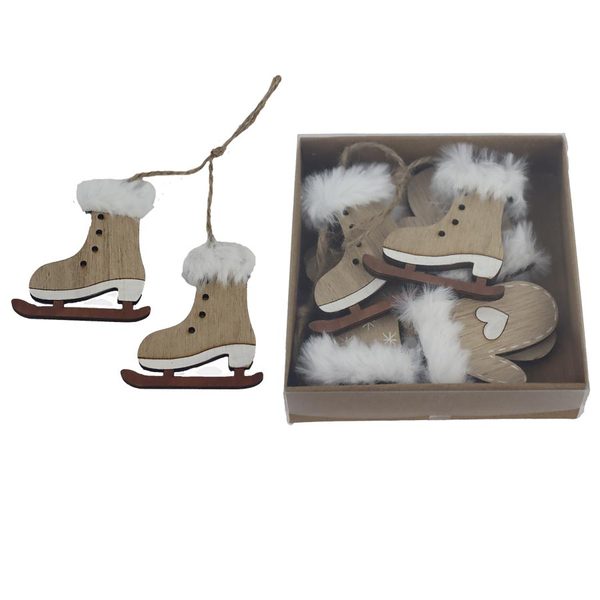 Vánoční dekorace k zavěšení, 8 ks D6363 - 7 cm