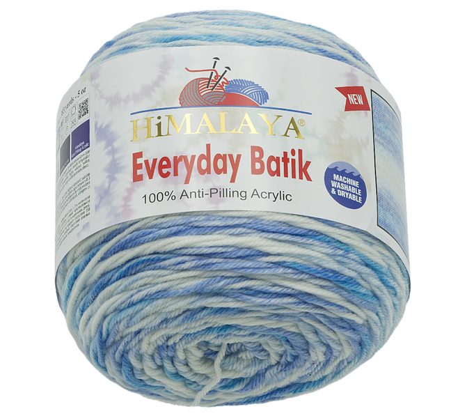 Příze HiMALAYA EVERYDAY BATIK Modrá,Bílá 74206 140g / 350 m