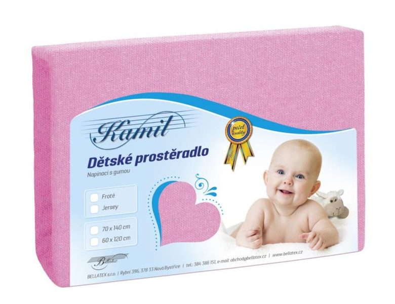 Dětské JERSEY prostěradlo Růžová 010 – Bexis.cz