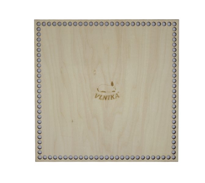 Dno - víko překližkové Natur čtverec s králíčkem 30x30 cm / otvory 8 mm