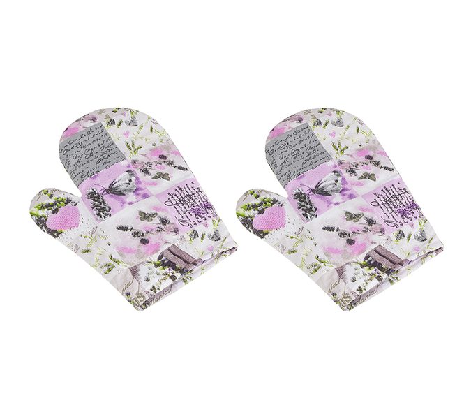 Kuchyňská chňapka - 2ks Lila,Šedá,Bílá CH/243 28x18 cm