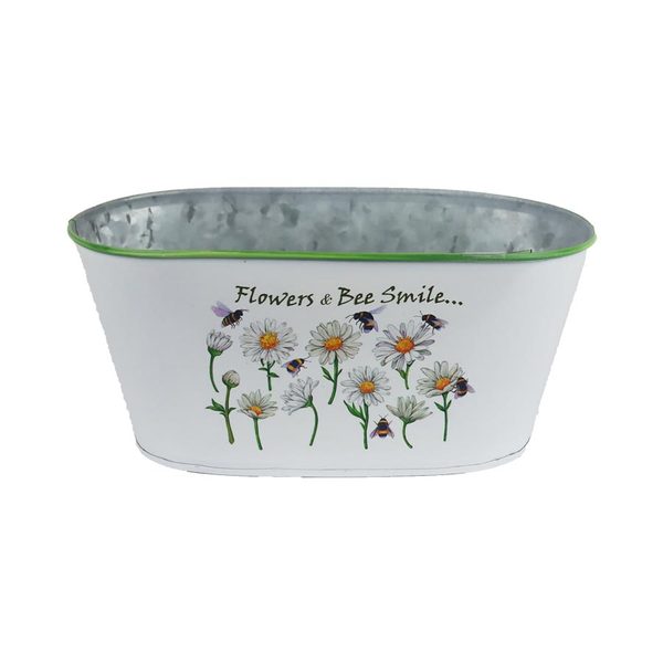 Květináč plechový ovál K7082/2 - výška 10.5 cm