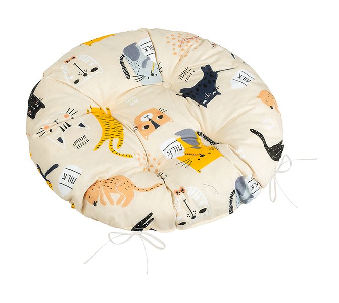 Sedák Adéla prošívaný kulatý Béžová,Černá,Šedá 62/291 průměr 40 cm