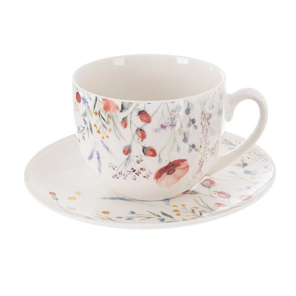 Hrnek porcelánový + podšálek MÁK 280 ml O0487